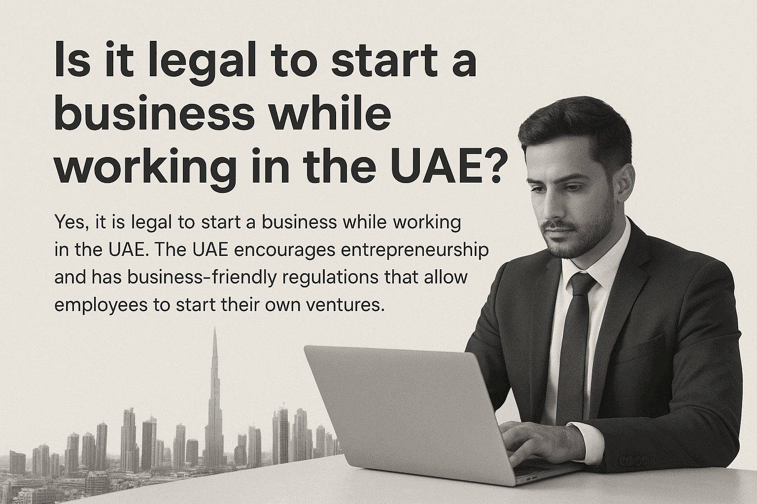 Is it legal to start a business while working in the UAE?